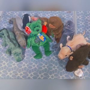Lot of 9 Ty Beanie Babies